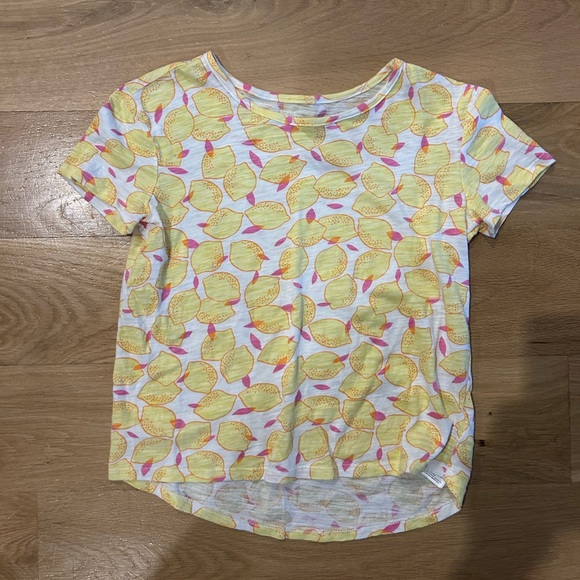 Gap Lemons Short Sleeve Tee Yellow White Pink Size S - Picture 1 of 3